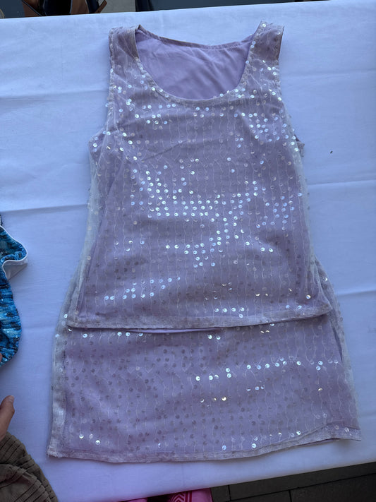 set lentejuelas lila