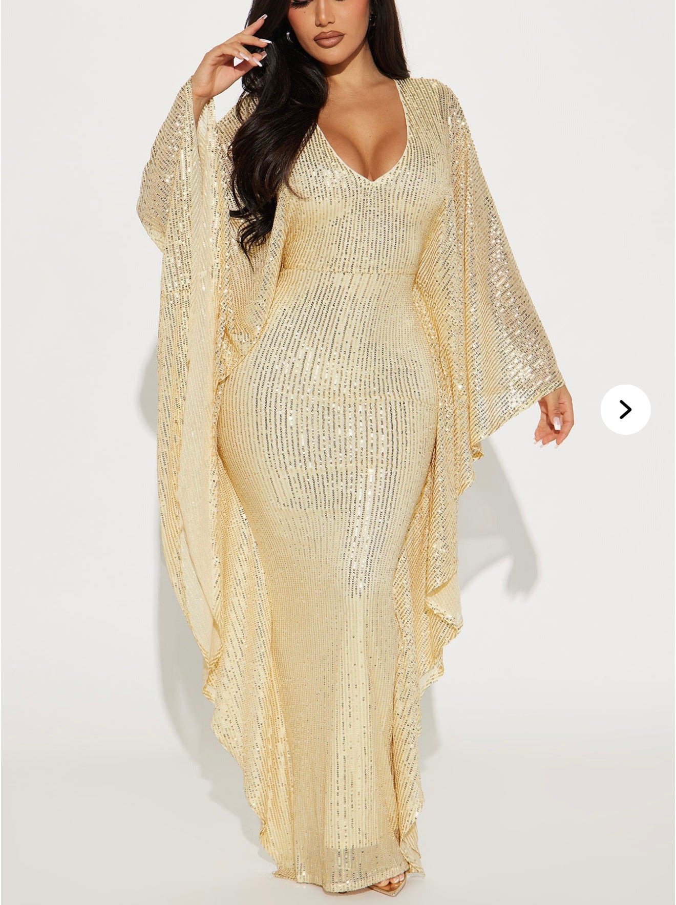 Vestido con como capa de lentejuelas butter yellow