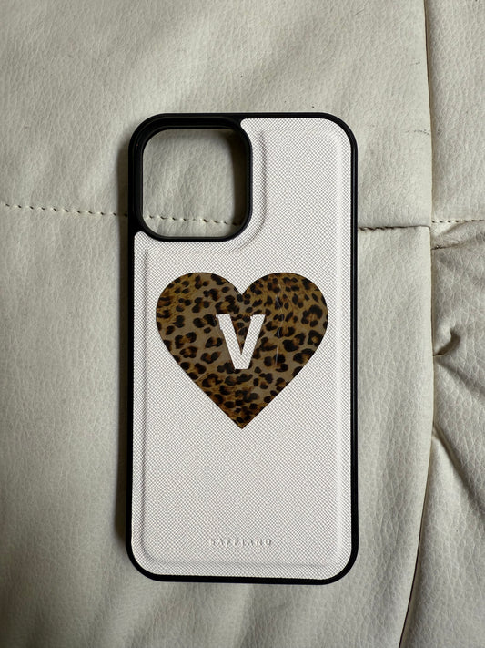 Saffiano V leopard case iPhone 13 pro max