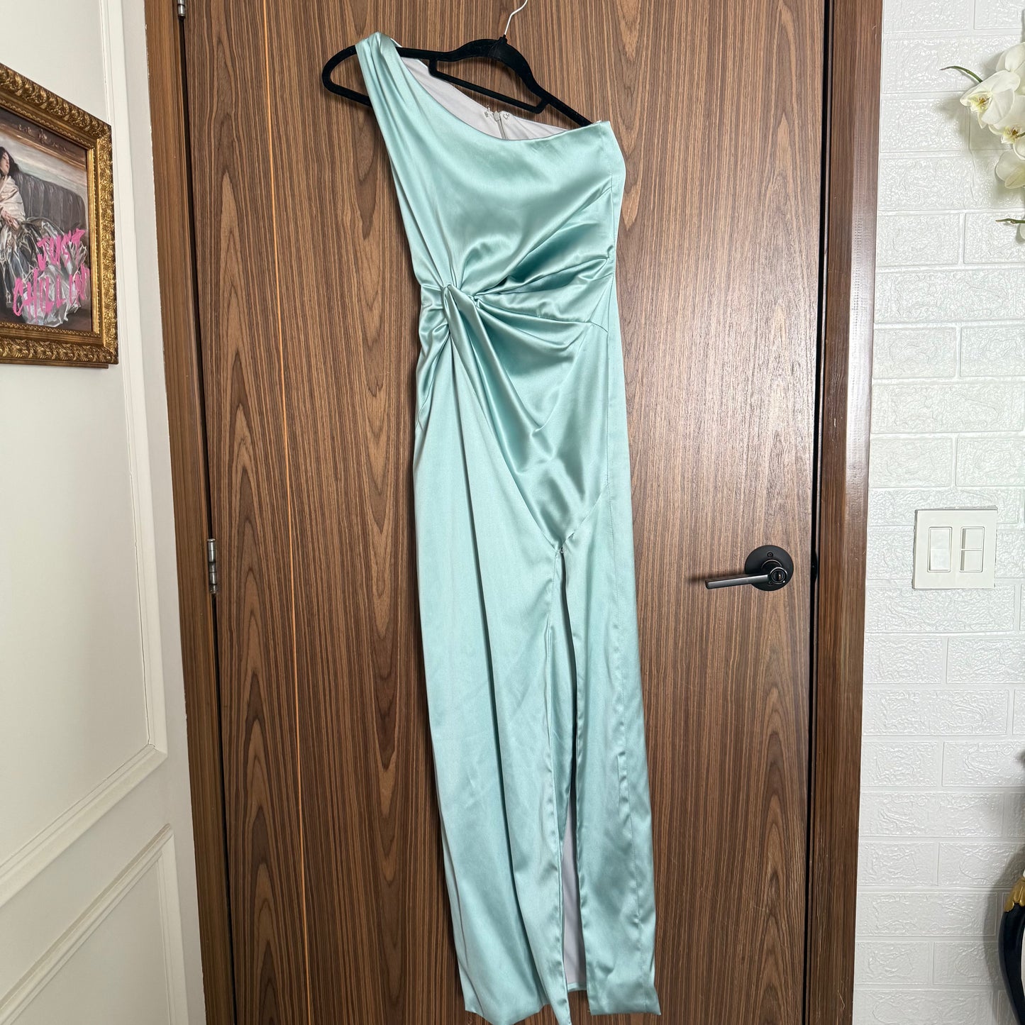 Vestido Celeste formal