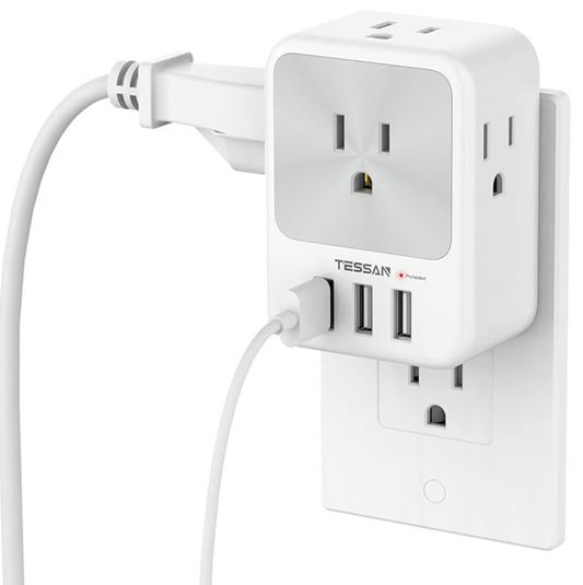 Multicontacto 4 salidas normales y 3 de USB