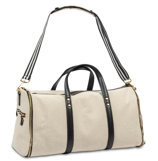 Porta trajes que se convierte en bolsa beige