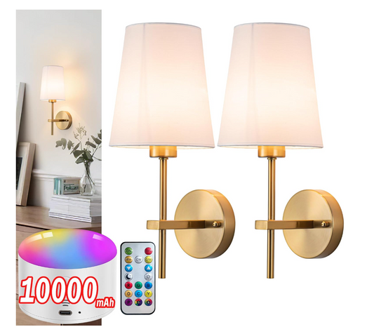 2 Lámparas de pared que NO REQUIEREN CABLEADO