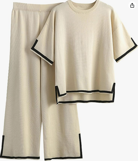 Set tejido de pants y blusa (+ colores)