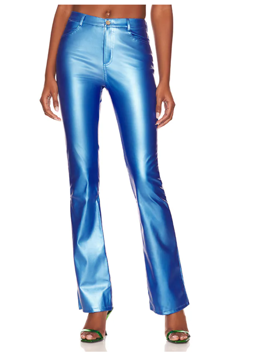 Pantalones metálicos azules (tiene defectitos)