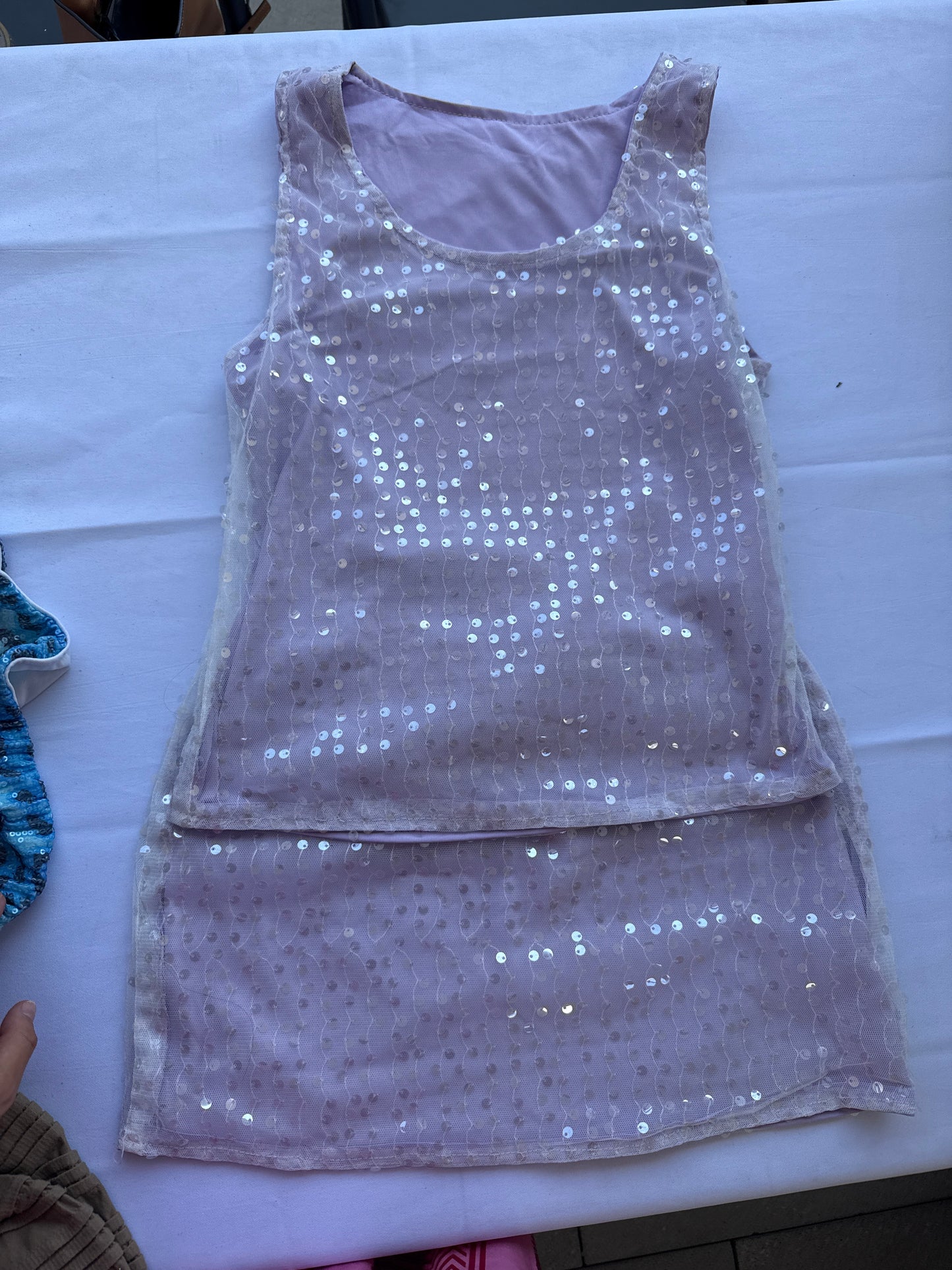 set lentejuelas lila