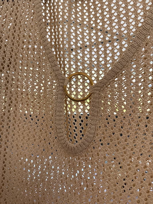 vestido corto crochet playa