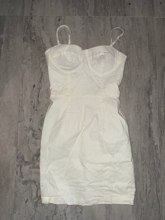 Vestido blanco corset copas