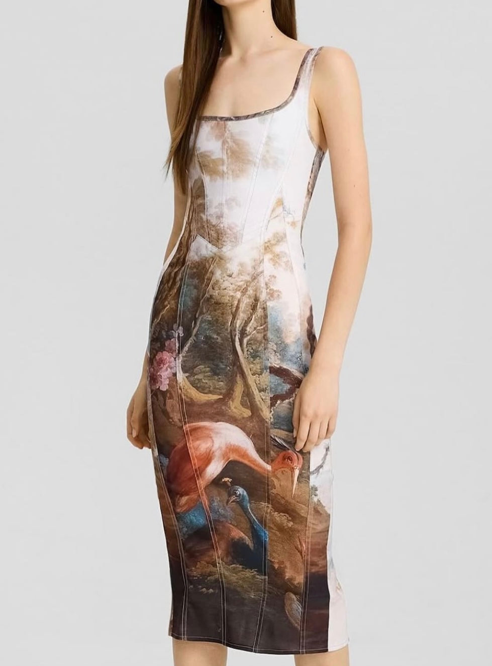 vestido artsy beio