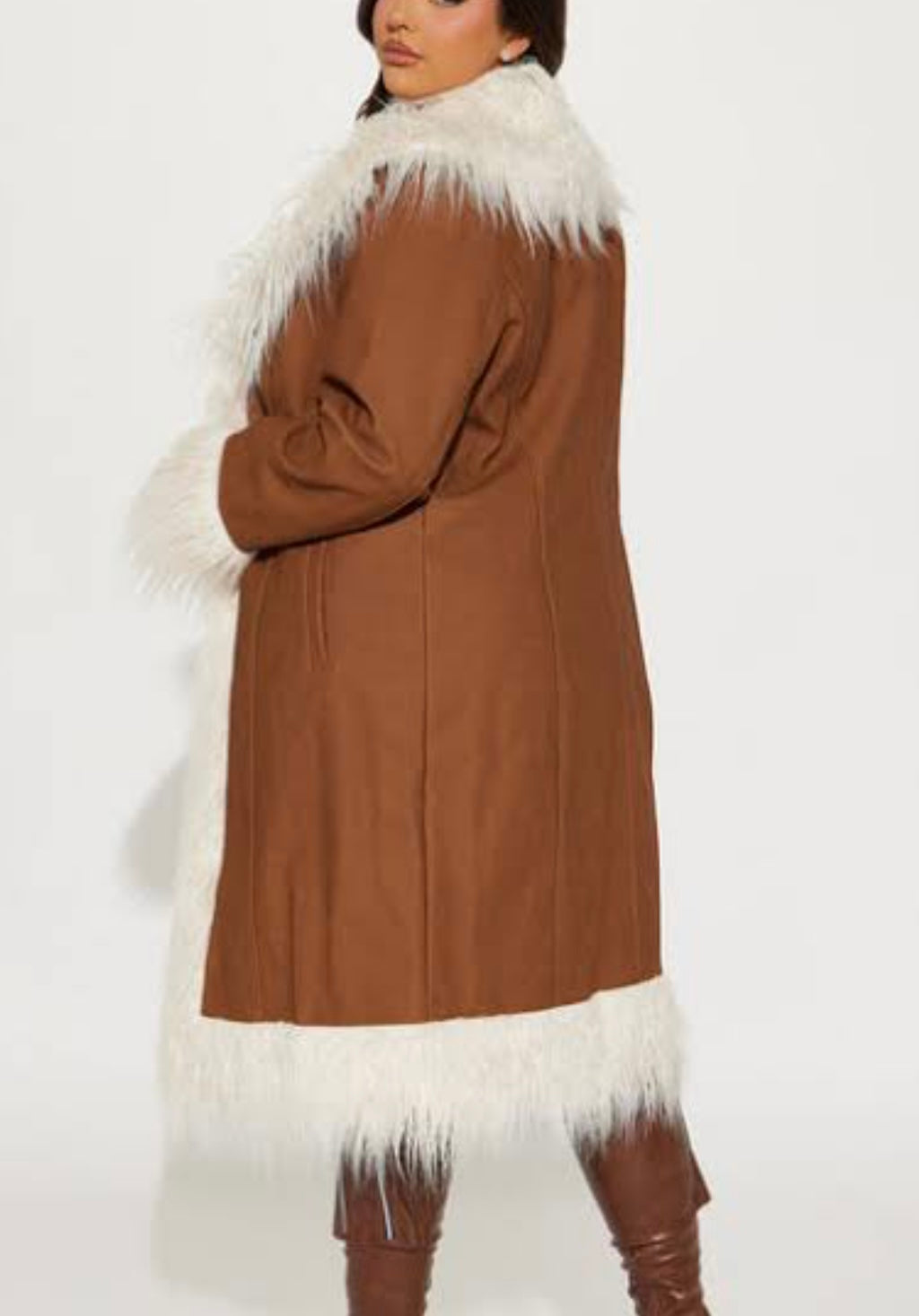 Saco de pelos y faux suede