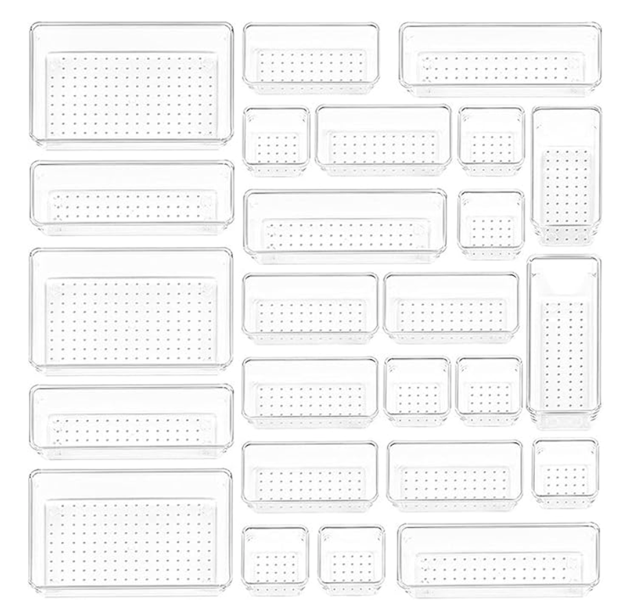 25 cajones de acrílico para organizar cajones