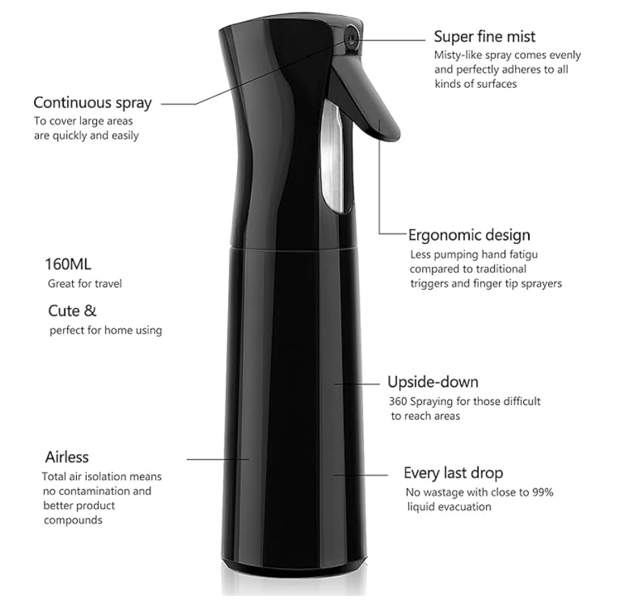 2 botellas pulverizantes de spray