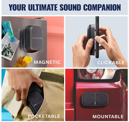 Bocina magnética compactable