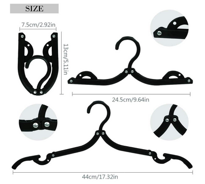 10 ganchos plegables para viaje