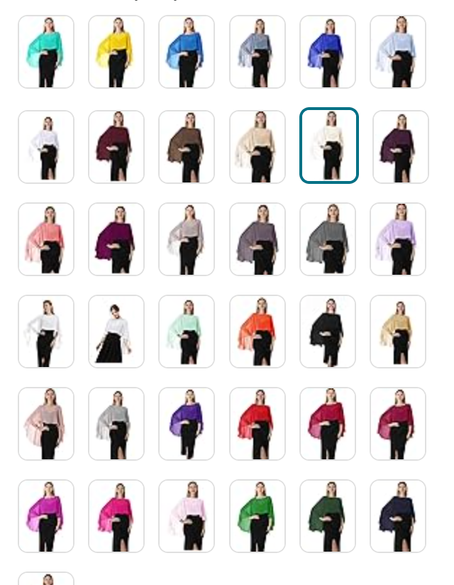 Chal capa (+ de 30 colores)