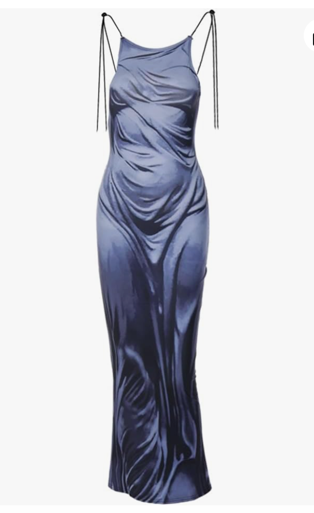 vestido efecto mojado