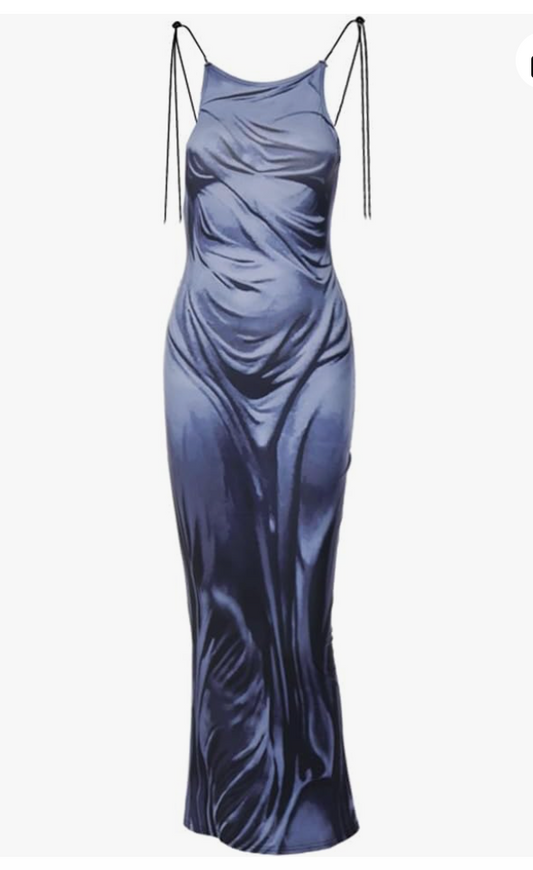 vestido efecto mojado